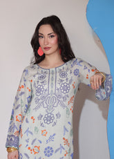 Working Women By Schick Digital Printed Lawn 2 Piece Unstitched Suit SDH25WWV2 DP-07